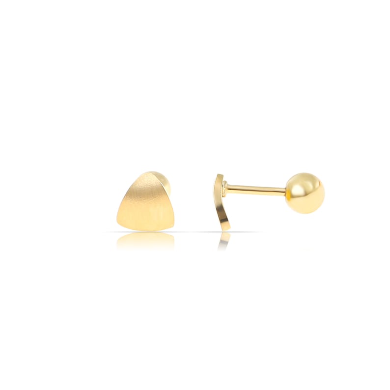 Herz Ohrringe Gold Edelstahl Ohrstecker Damen Geometrischer Ohrring Minimalistischer Schmuck Geschenk für Sie Bild 9