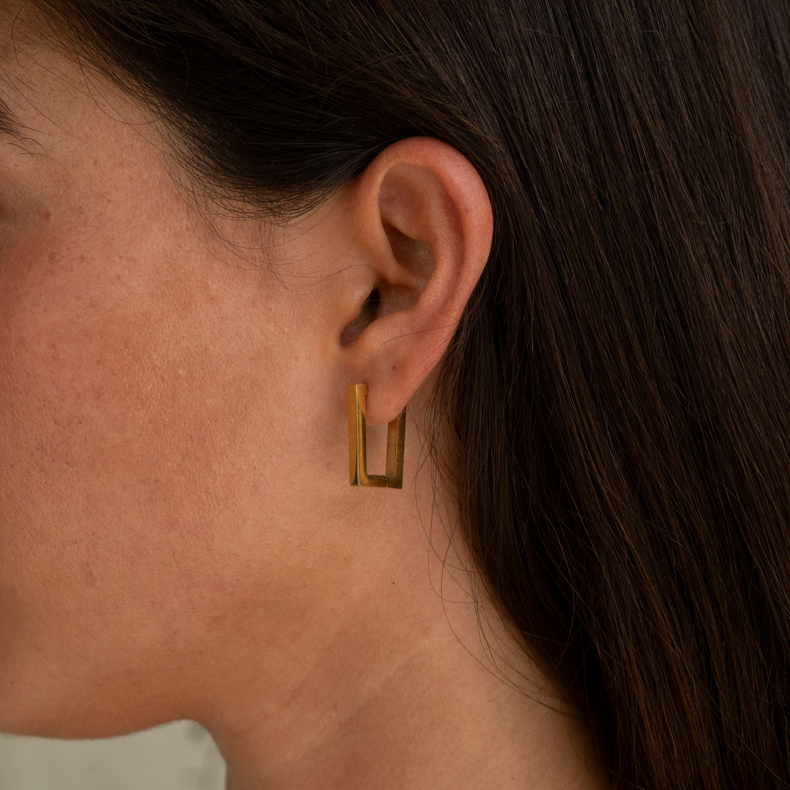Aneneiceera Vintage Orecchini Giacca Orecchio Quadrato Argento Orecchini Quadrati Vuoto Orecchini Perno Geometrico Freccia Orecchini Minimalista Anteriore Gioielli Per Le Donne E Le Ragazze (argento