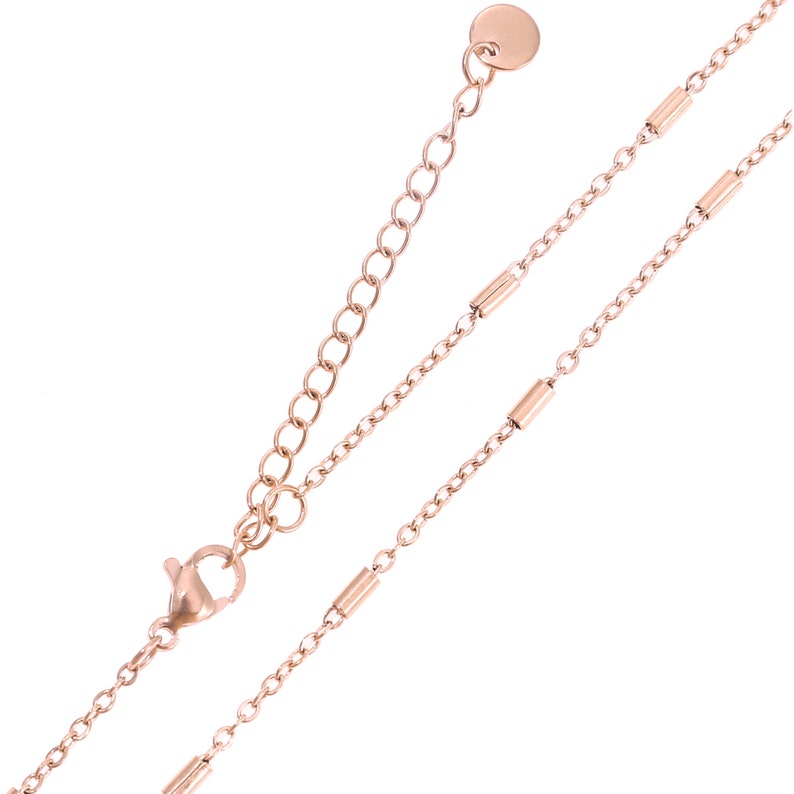 Minimalistische Halskette in Gold oder Silber oder Rose Gliederkette Damen Choker Halskette Frauen Geschenk für Sie Damen Bild 3