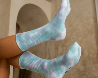 Batik Socks Women Made in Germany • Colorful Socks • High Quality Womens Socks • Colored Crew Socks • Sport Socks • Festival Accessoires