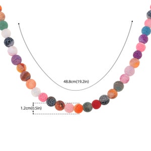 Colorful Pearl Necklace Women Beads Necklace Made of Genuine Stones Necklace Women Summer Jewelry Boho Jewelry Gift for Her image 8
