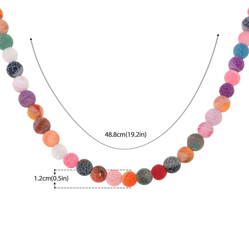 Colorful Pearl Necklace Women Beads Necklace Made of Genuine Stones Necklace Women Summer Jewelry Boho Jewelry Gift for Her image 8