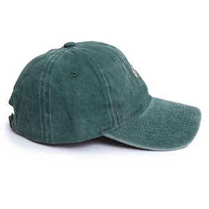 Casquette de baseball look usé taille ajustable vert avec imprimés casquettes de baseball soft shell festival d'été casquette à visière couvre-chef unisexe image 3