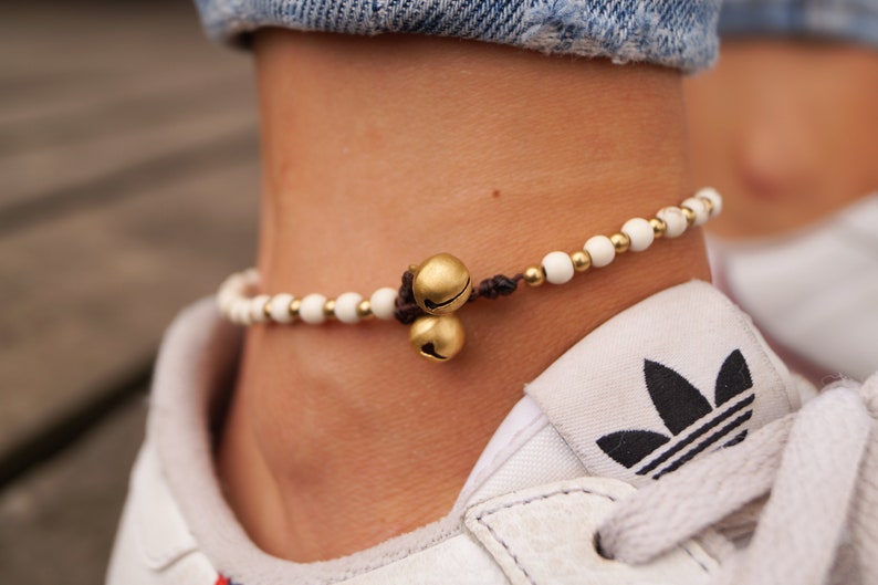 Goa Anklet Boho Ethno Womens Ankle Bracelet Surfer Festival Style Hippie Gypsy Outfit Macrame Oriental Jewelry for Woman