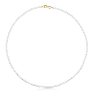 Collier de perles d'eau douce blanc Collier de perles d'eau douce Collier minimaliste Tour de cou en perles pour femmes Collier pour femmes Cadeau pour elle image 4