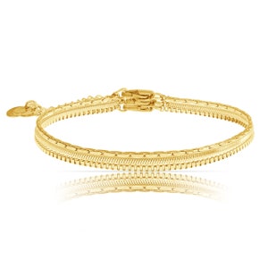 Damesarmbandenset zilver of goud Minimalistische armbanden voor dames Filigraan roestvrijstalen armband dames Cadeau voor haar afbeelding 2