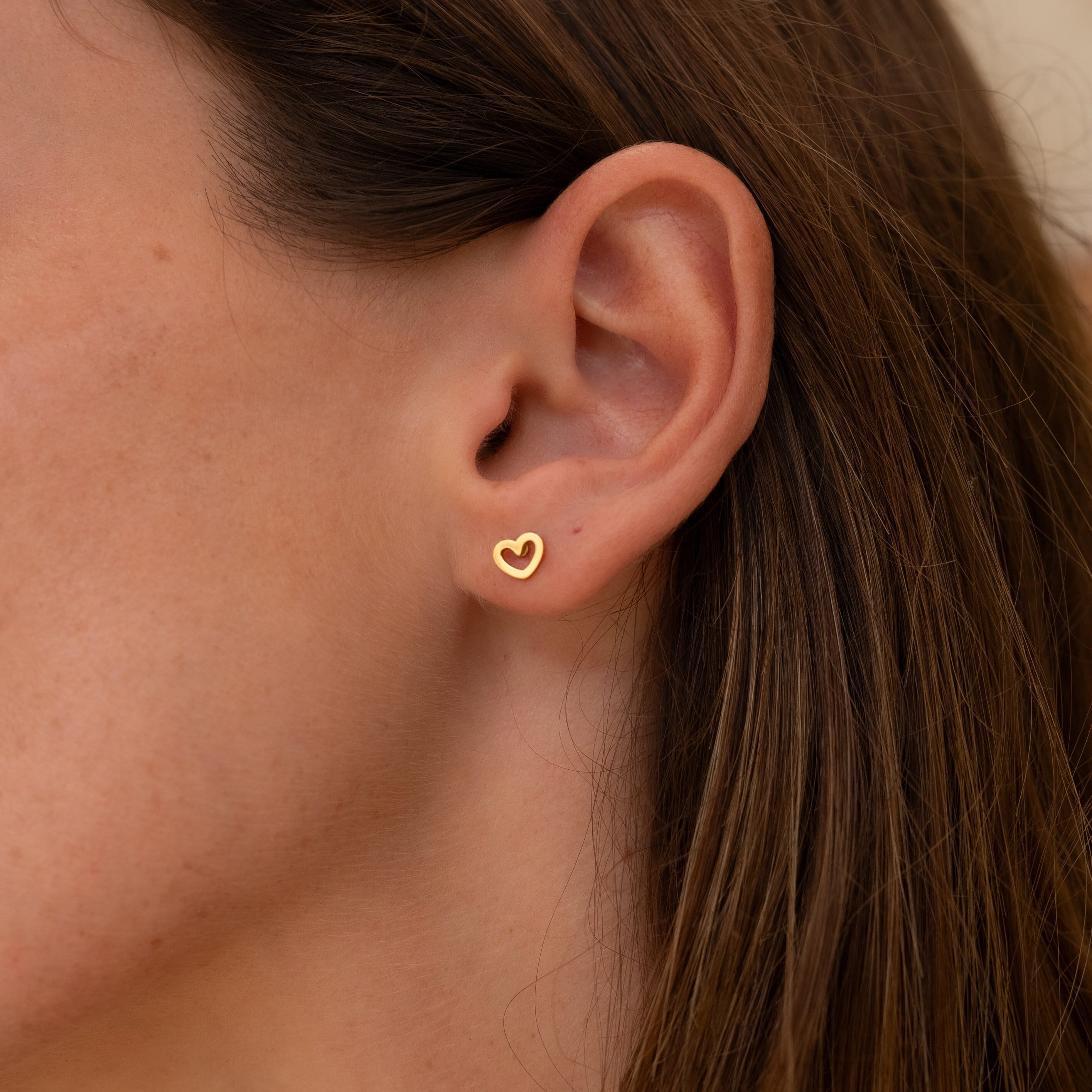 David Yurman Heart Stud Earrings In 18K Rose Gold With Morganite