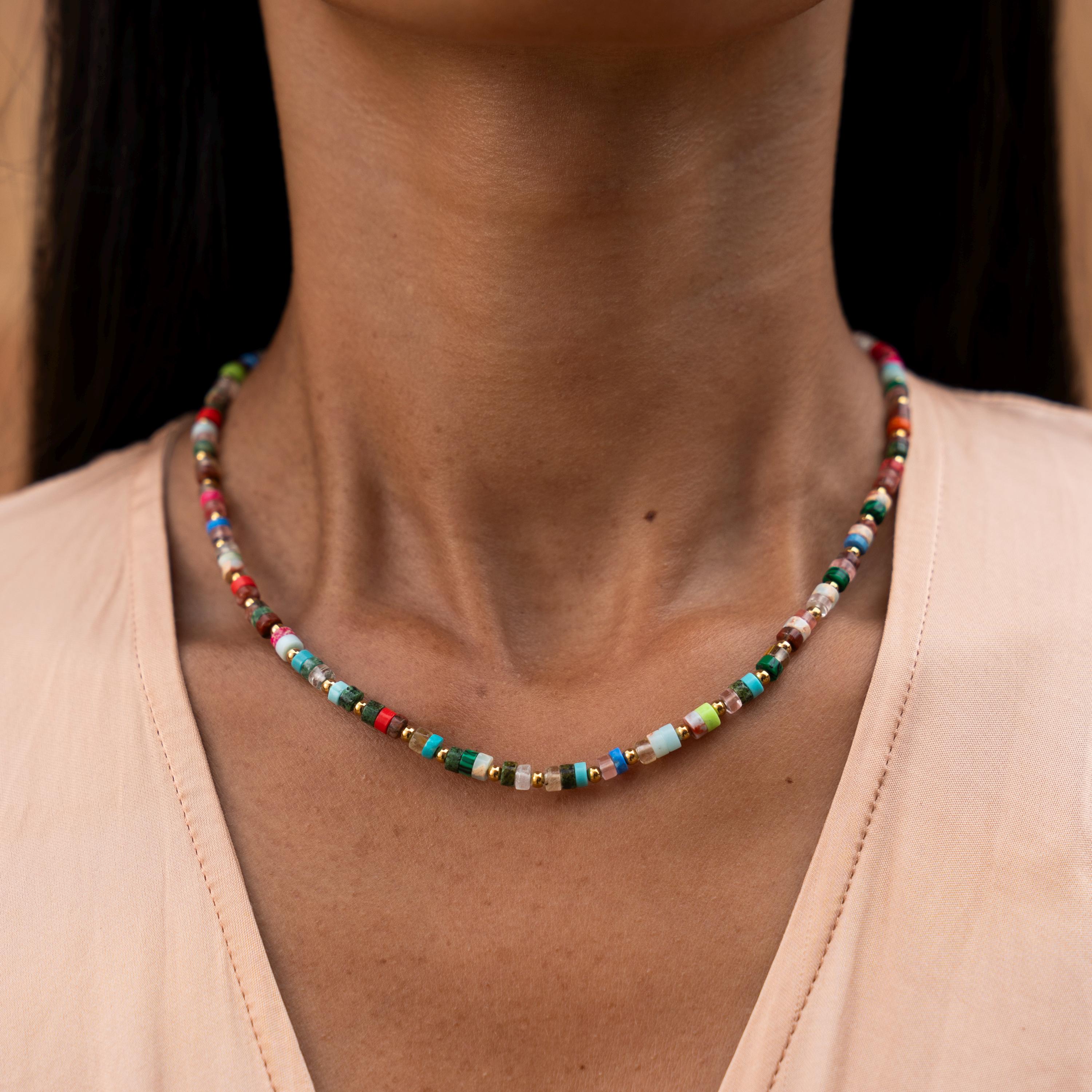 Bali Collana Seta e Vetro riciclato - Naga Gioielli