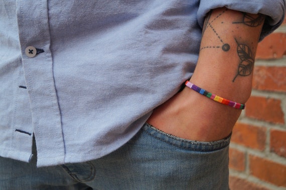 Gay Schwul Regenbogen CSD Pride LGBT Bisexuell Kostüm Lesben Armband Schmuck 