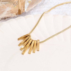 Boho Necklace Gold Snake Necklace Chain with Pendant Gold-Plated Stainless Steel Necklace for Women Boho Jewelry Gift for Her 画像 5