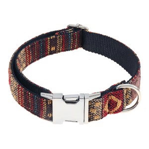 Boho Hundehalsband Breit Buntes Halsband für Hunde aus gewebtem Nylon in 4 verschiedenen Längen Für kleine und große Hunde Bild 4