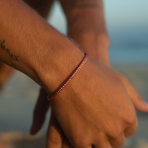 Herenarmband • Gevlochten armband van roestvrij staal • Surferarmband • Waterdicht • Bangle Buigbaar voor heren • Cadeau voor mannen en vrouwen