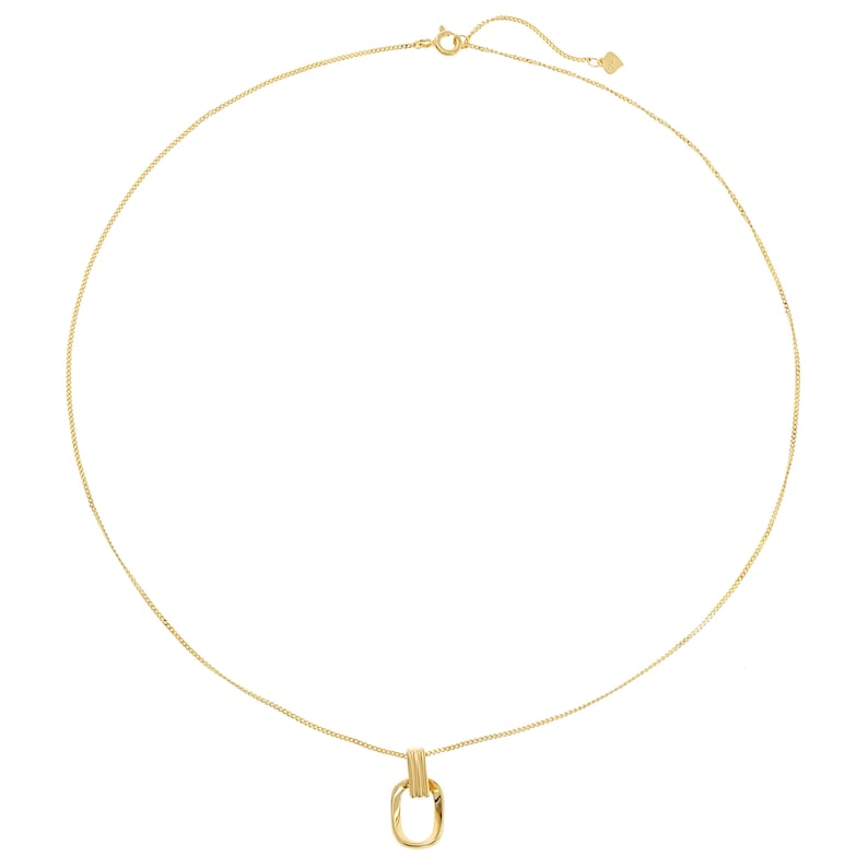 Minimalistische Halskette mit Anhänger 925 Silber Kette Goldkette mit ineinander verschlungenem Anhänger Geschenk für Sie Bild 7