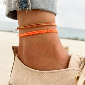 Surfer  Beach Anklet for Men and Women - Mens Boho Ethno Ankle Bracelet - Womens Ankle Chain - Handmade Festival Jewelry - Waterproof