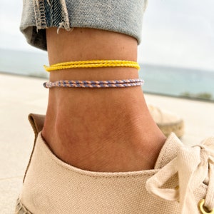 Surfer  Beach Anklet for Men and Women - Mens Boho Ethno Ankle Bracelet - Womens Ankle Chain - Handmade Festival Jewelry - Waterproof