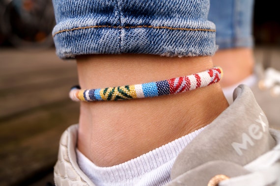 15 Cavigliere Braccialetti Estivi Surfista Fatte A Mano - Regolabili Impermeabili Bohémien In Corda Colorata - Donna E Uomo - 3