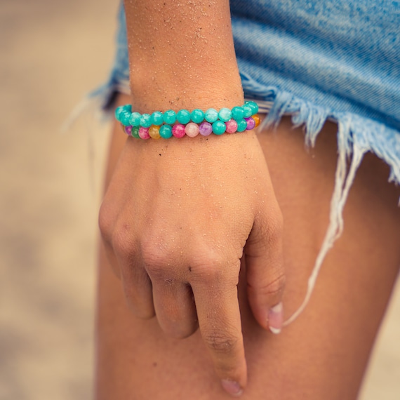 Made By Nami Chakra Armband Herren – Mit Naturstein-Perlen, Verstellbar, Wasserfest