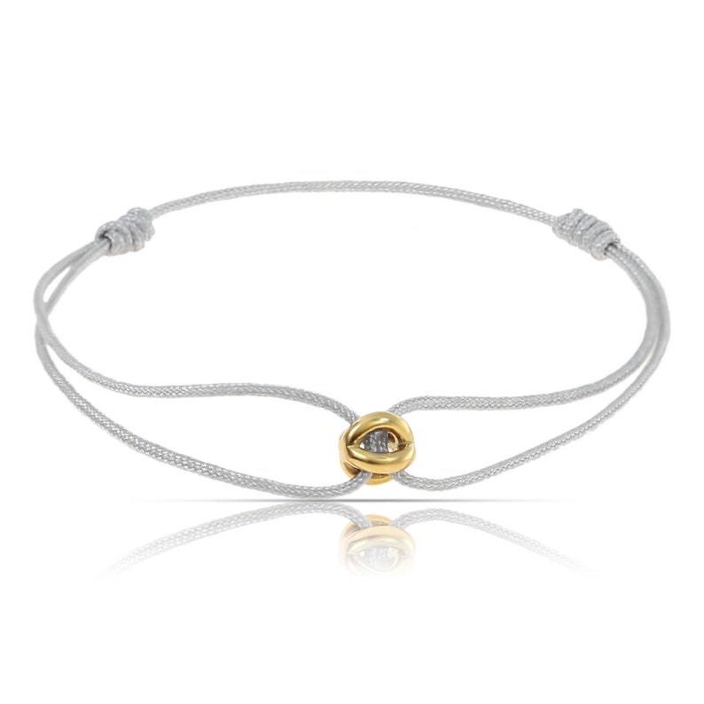 Pulsera de hombre con conector de acero inoxidable Pulsera de mujer Ajustable e impermeable Pulsera de cuerda de vela Pulsera de surfista Regalo para hombre Gris