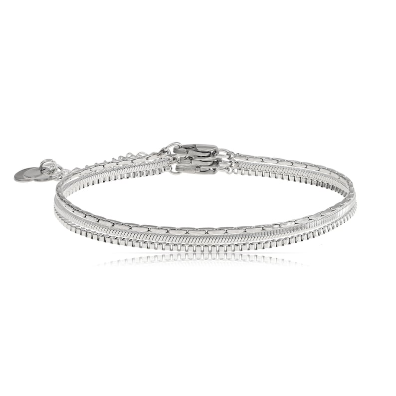 Herenarmbandenset Zilver/Goud Minimalistische herenarmbanden Slangendesign armband van roestvrij staal Verjaardagscadeau voor hem afbeelding 2