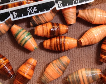 Perles de papier, perles de papier en vrac, fournitures de perlage, perles de papier mélangées, perles de papier recyclé, perles artisanales