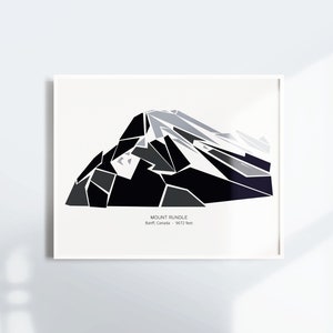 Mt. Rundle Illustration - Banff National Park, Alberta, Canada