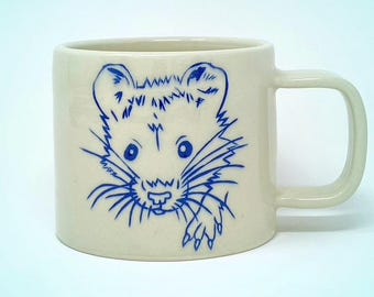 Handmade Ceramic Rat Mug