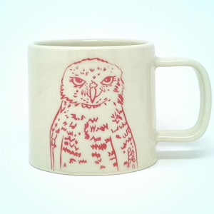 Handmade Ceramic Owl Mug, Owl Art, Owl Decor, Owl Gift, Coffee Mug, Tea Mug, Wine Mug, Beer Mug, Bird Mug, Bird Gift, Animal Art, Cute Mug