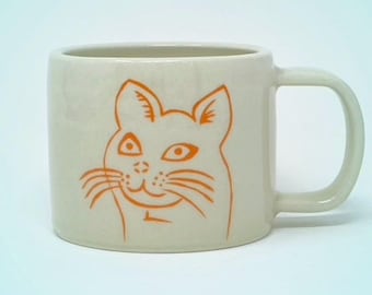 Handmade Ceramic Cat Mug
