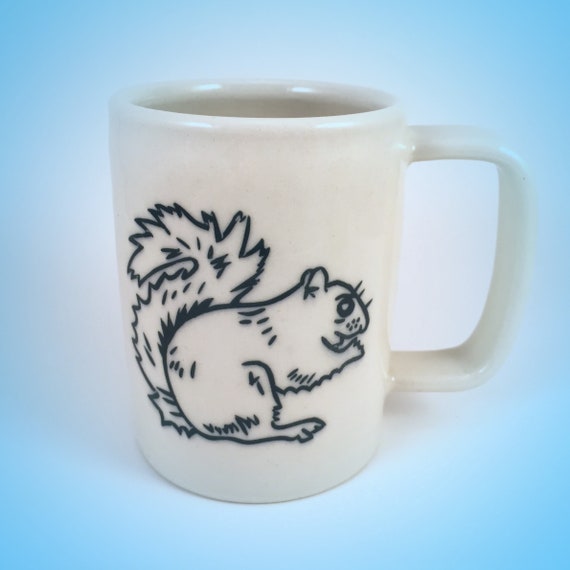 Handmade Ceramic Squirrel Mug Squirrel Art Coffee Mug Tea Etsy