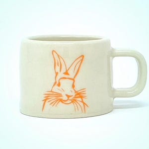 Mini Handmade Ceramic Bunny Mug, Bunny Art, Tiny Mug, Bunny Gift, Rabbit Mug, Rabbit Gift, Cute Pottery, Espresso Mug, Whiskey Mug, Baby Mug