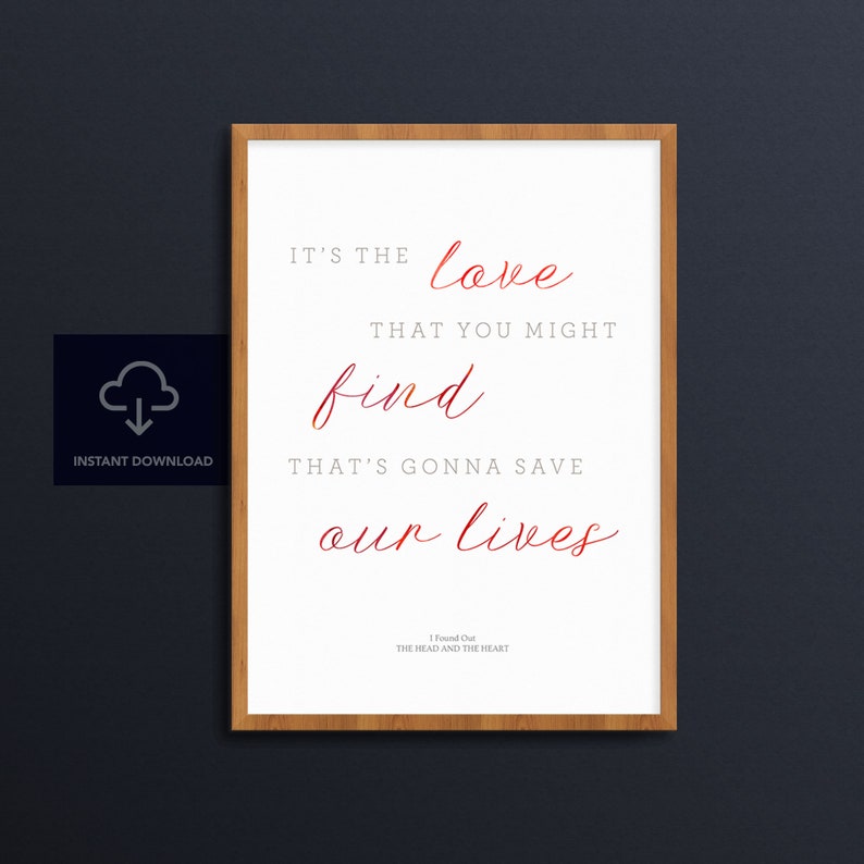 Another Story Lyrics The Head And The Heart The Head and the Heart Lyrics 4 PACK DIGITAL DOWNLOAD - Etsy
