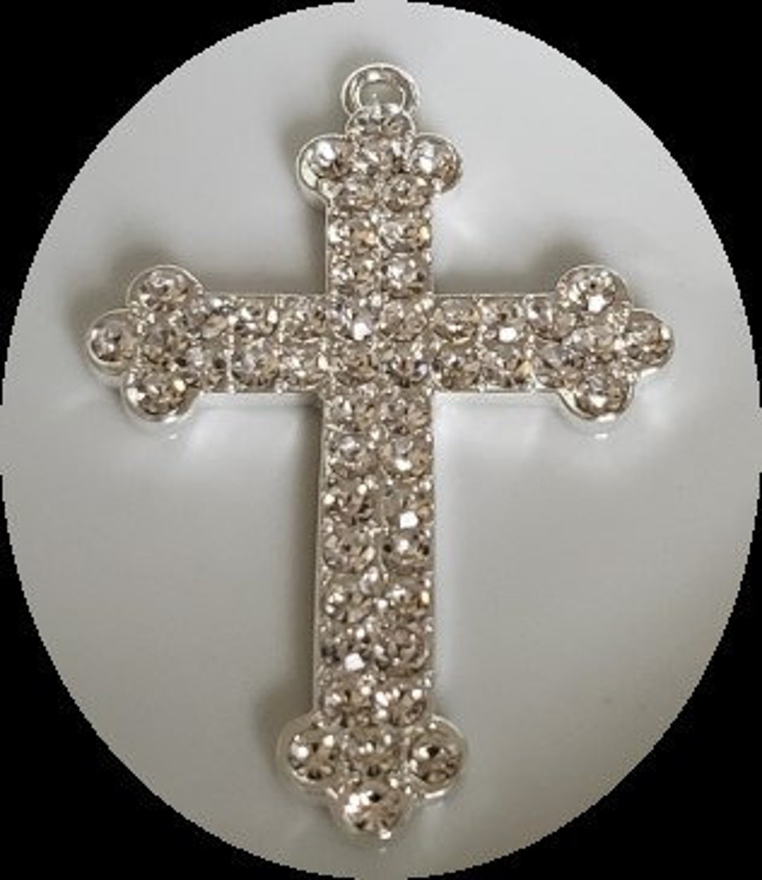 Rhinestone Cross, Alloy Pendant -48mm - Etsy