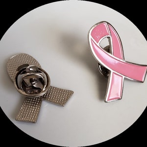 Pink Ribbon Awareness Pin, Breast Cancer Awareness lapel pin & brooch, Pink Ribbon Pin, Breast Cancer