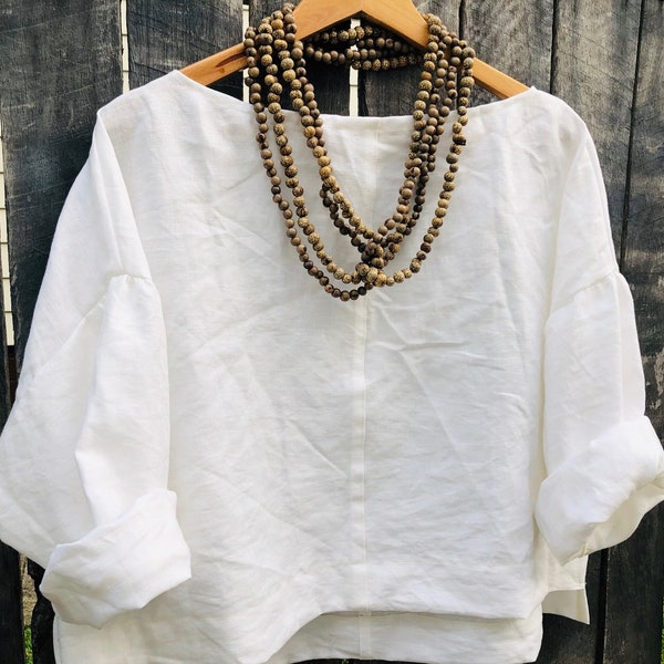 Sheer Rainbow Blouse in White