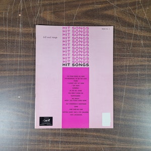 1959 Hill and Range Hit Songs Folio #5  Piano Sheet Music Booklet 15 Various Songs