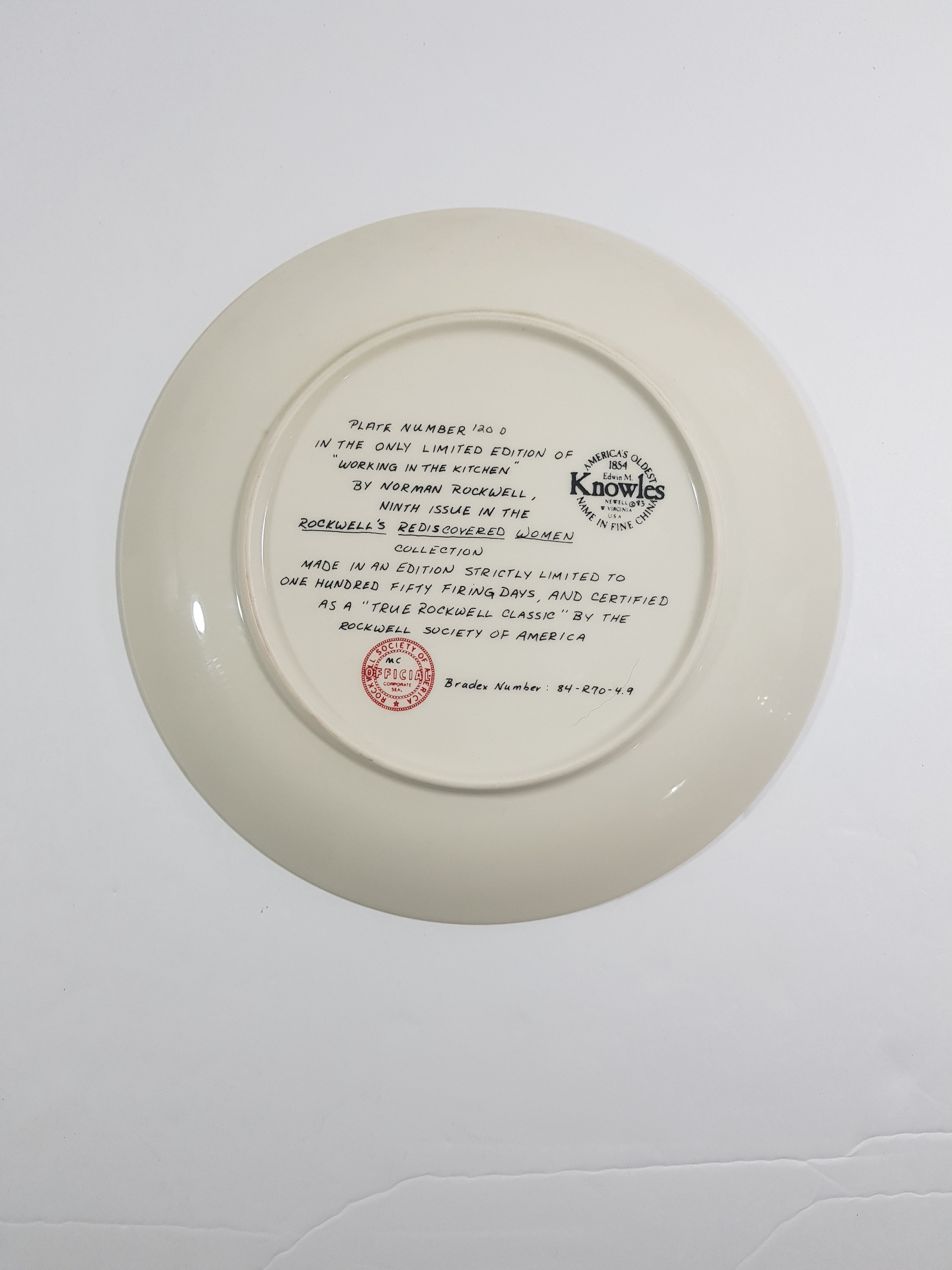 Norman Rockwell trabajando en la placa de colección de cocina | Etsy