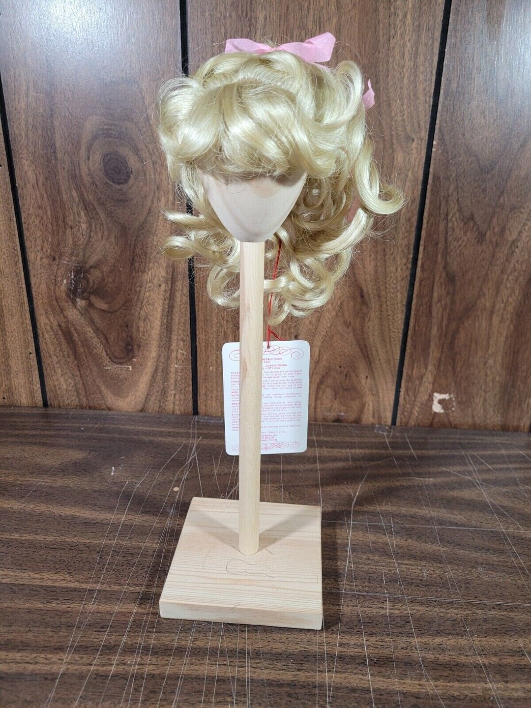 Bell Ceramics Doll Wig Kimberly Light Blonde Curly Hair Color Size 9