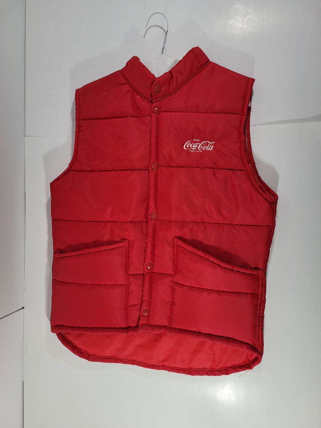Coca-cola Red Puffer Vest by Turfur Size Men's Medium - Etsy