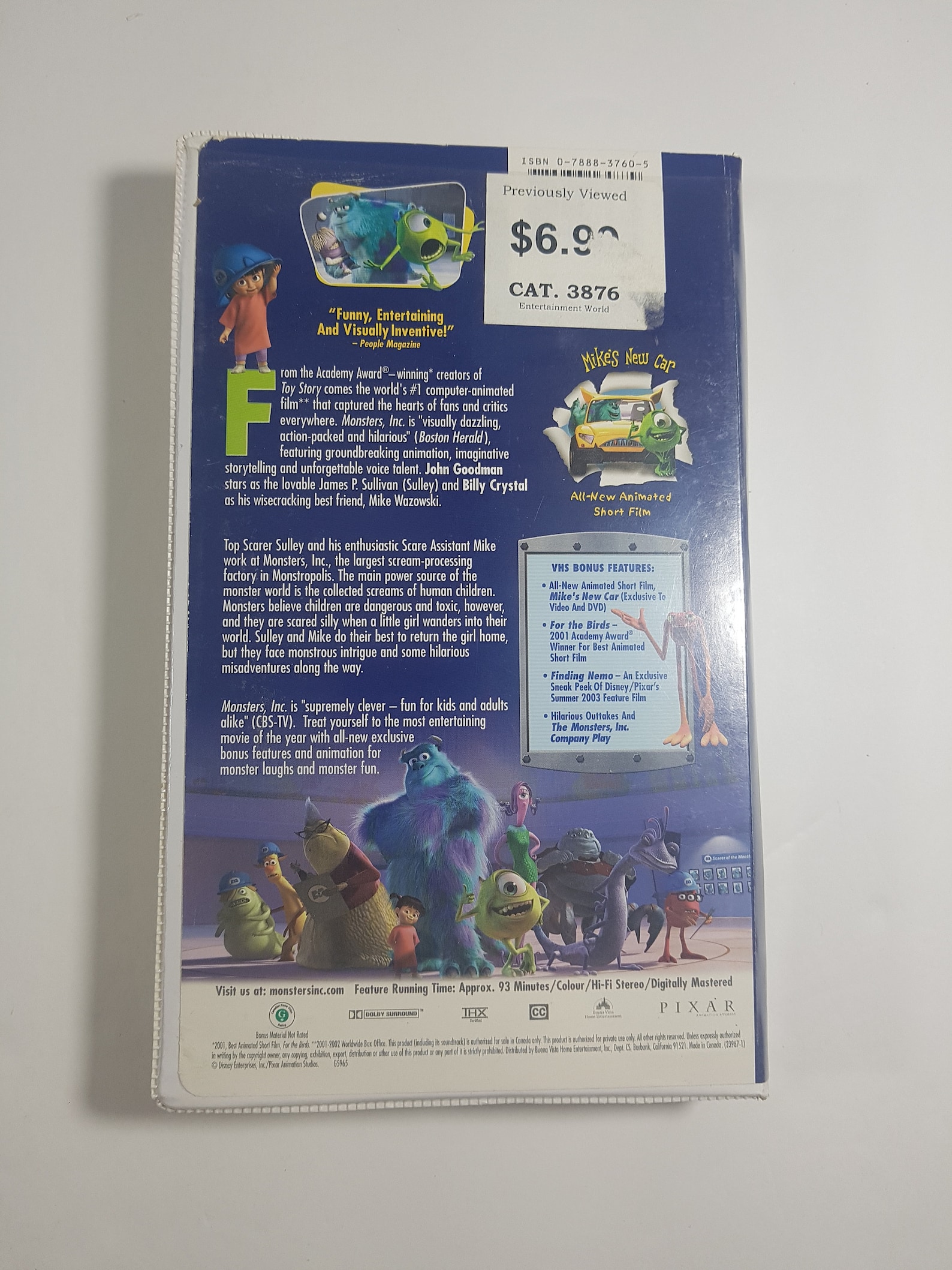 Opening To Monsters Inc Vhs - w9fy009