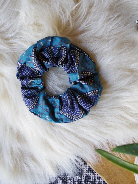 White Dots Scrunchy Hair Etsy