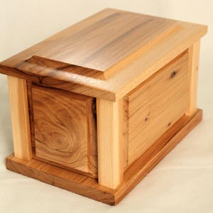Rustic Hickory Wood Urn | Wood Urn | Cremation Urn | Personalized Urn | Hickory Urn | Wooden Urn | Cremation Box | Urn for Ashes