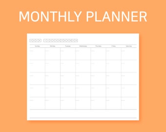 Monthly Planner | Monthly Planner Printable | Monthly Planner PDF | Monthly Schedule | Monthly Schedule Printable | Monthly Schedule Planner