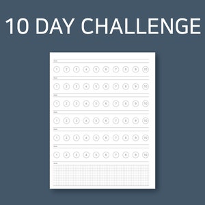 10 Day Challenge | Challenge Tracker | Challenge Setting | Challenge Board | Challenge Action Plan | Challenge Chart | Challenge