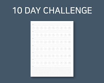 10 Day Challenge | Challenge Tracker | Challenge Setting | Challenge Board | Challenge Action Plan | Challenge Chart | Challenge