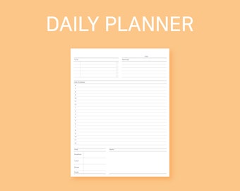 Planejador Diário | Planejador diário para impressão | Planejador Diário PDF | Programação Diária | Programação diária para impressão | Planejador de programação diária