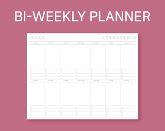 Bi-Weekly Planner | Bi-Weekly Planner Printable | Bi-Weekly Planner PDF | Bi-Weekly Schedule | Bi-Weekly Schedule Planner