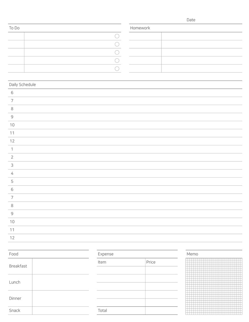 Daily Student Planner | Study Planner | Study Planner Printable | Study Planner Sheet | Study Plan | Student Planner | Student Planner PDF image 3