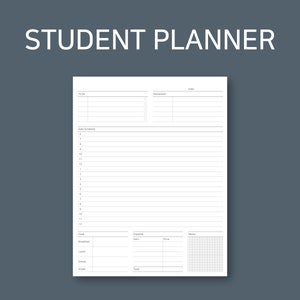 Daily Student Planner | Study Planner | Study Planner Printable | Study Planner Sheet | Study Plan | Student Planner | Student Planner PDF image 1