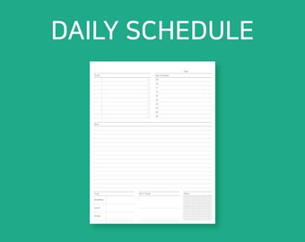 Planejador Diário | Planejador diário para impressão | Planejador Diário PDF | Programação Diária | Programação diária para impressão | Planejador de programação diária