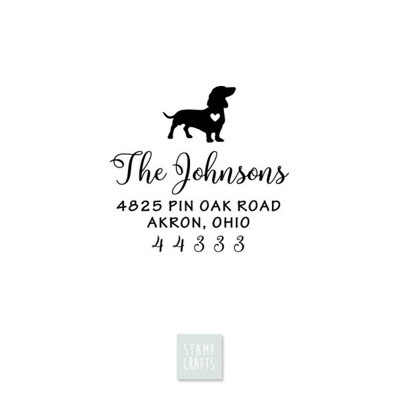 Self Inking Return Address Stamp Dog Address Stamp Return Etsy